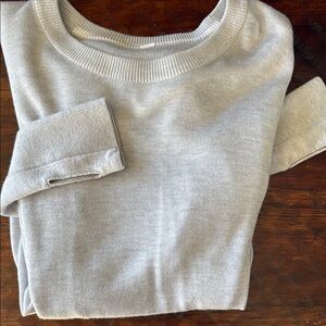 Lululemon Athletica Silver Crew Neck Sweater